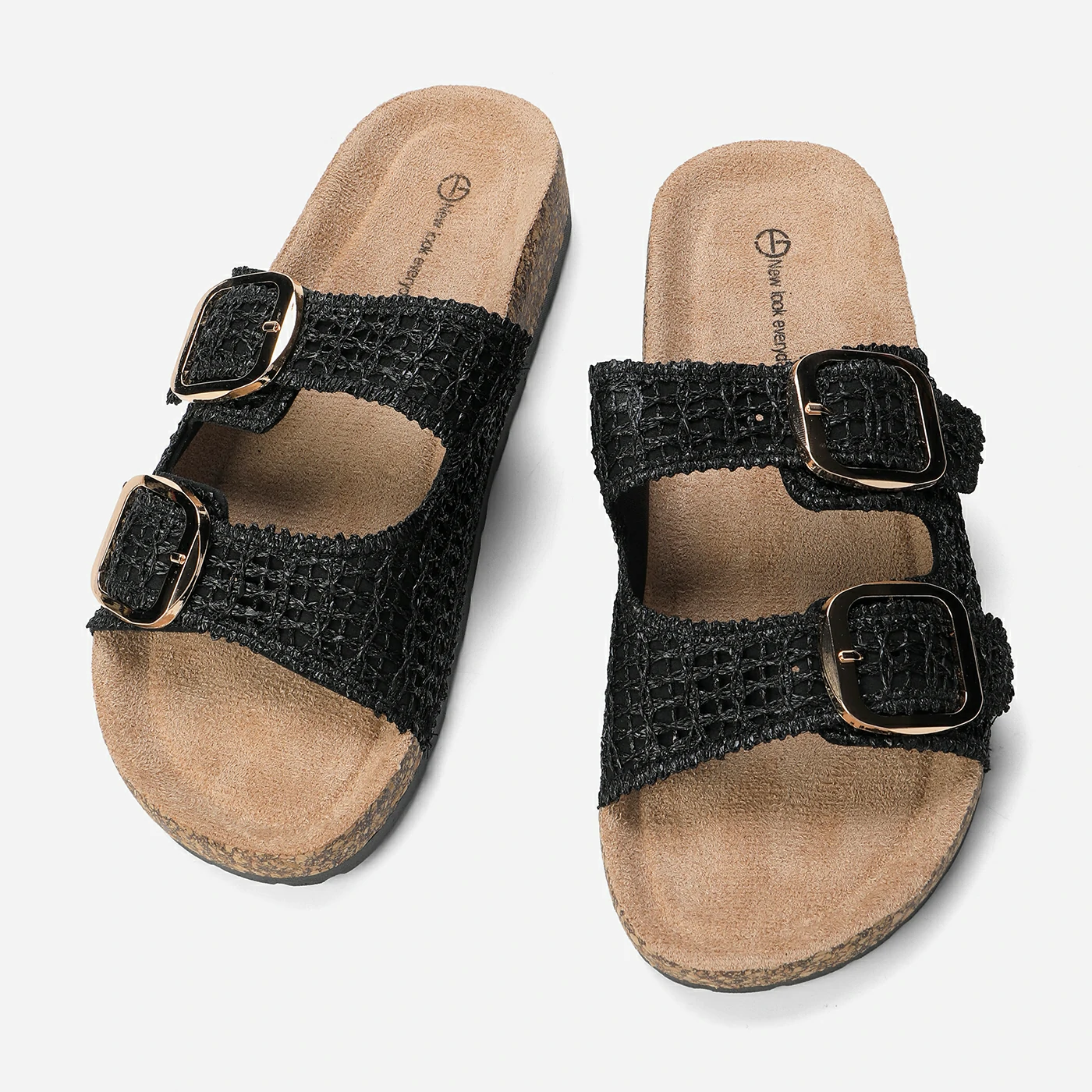 כפכף פלטפורמה שחור 41