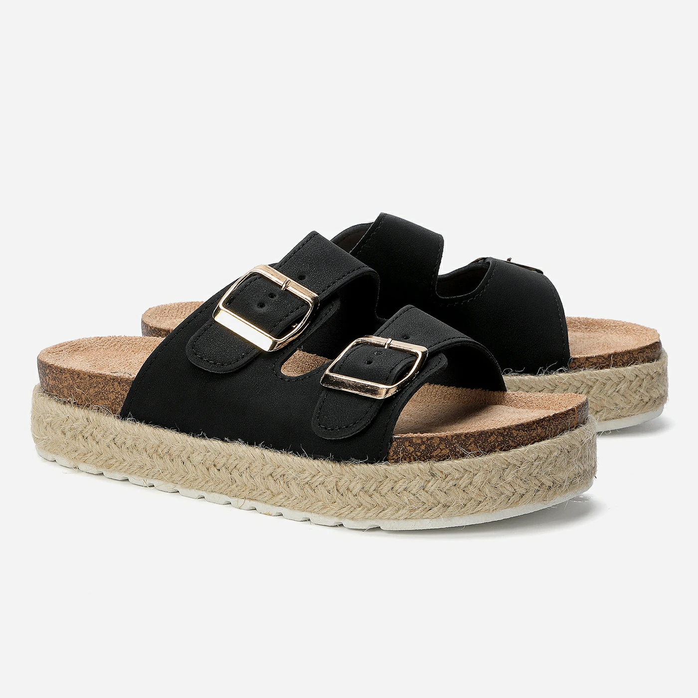 כפכף פלטפורמה שחור 36