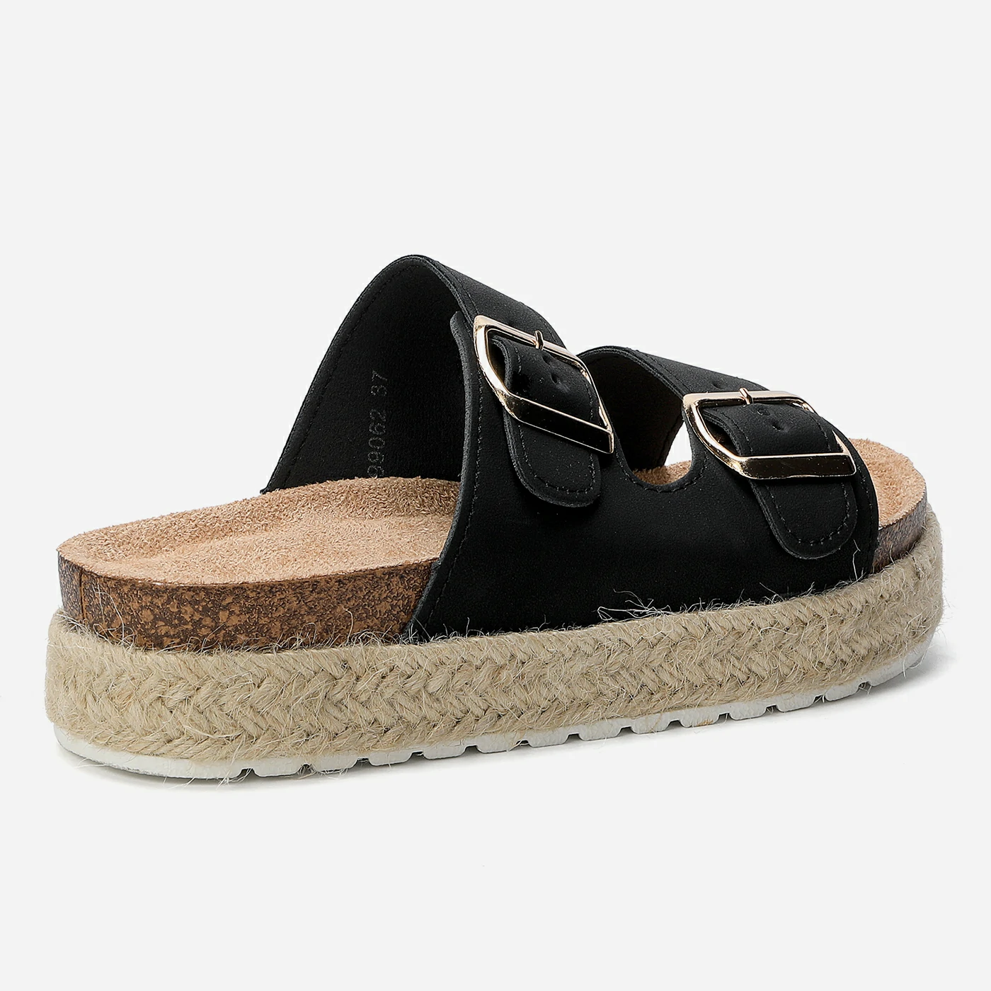 כפכף פלטפורמה שחור 36