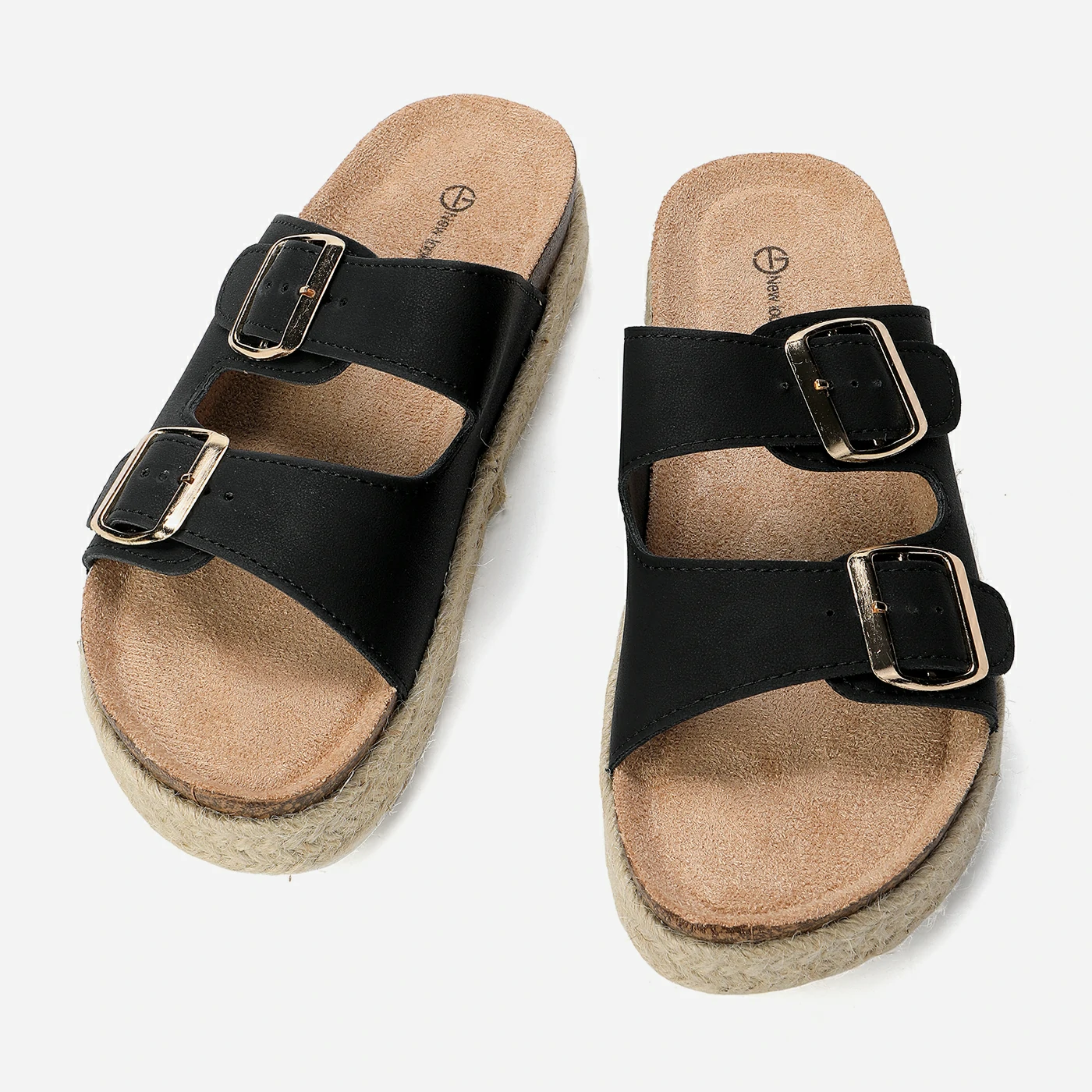 כפכף פלטפורמה שחור 36