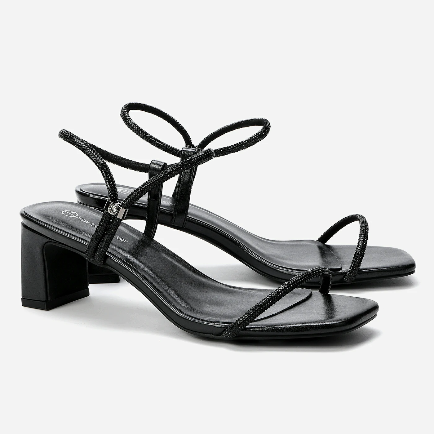 סנדל עקב שחור 39