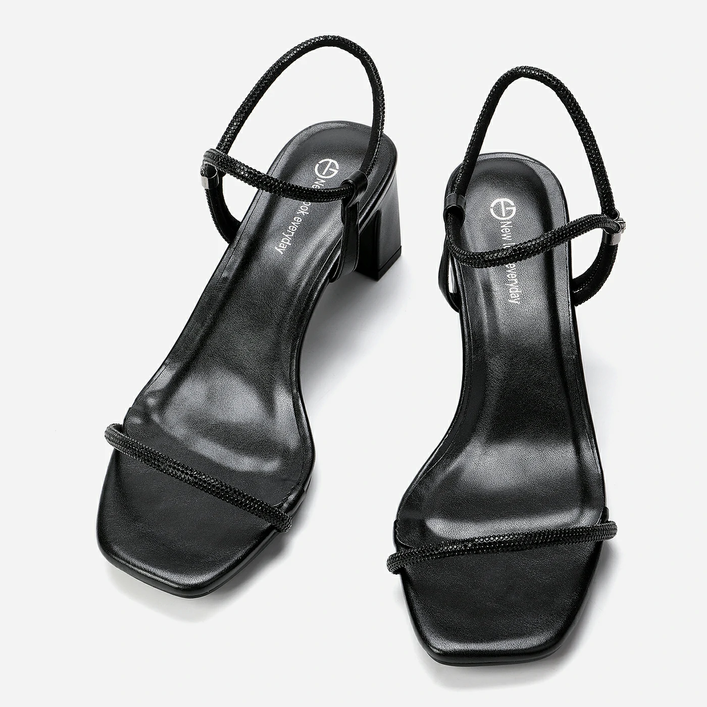 סנדל עקב שחור 39