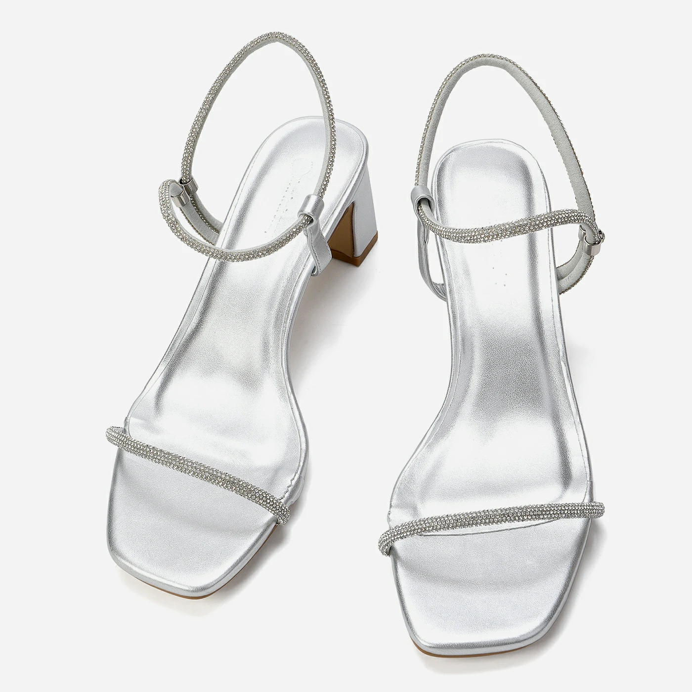 סנדל עקב כסף 38