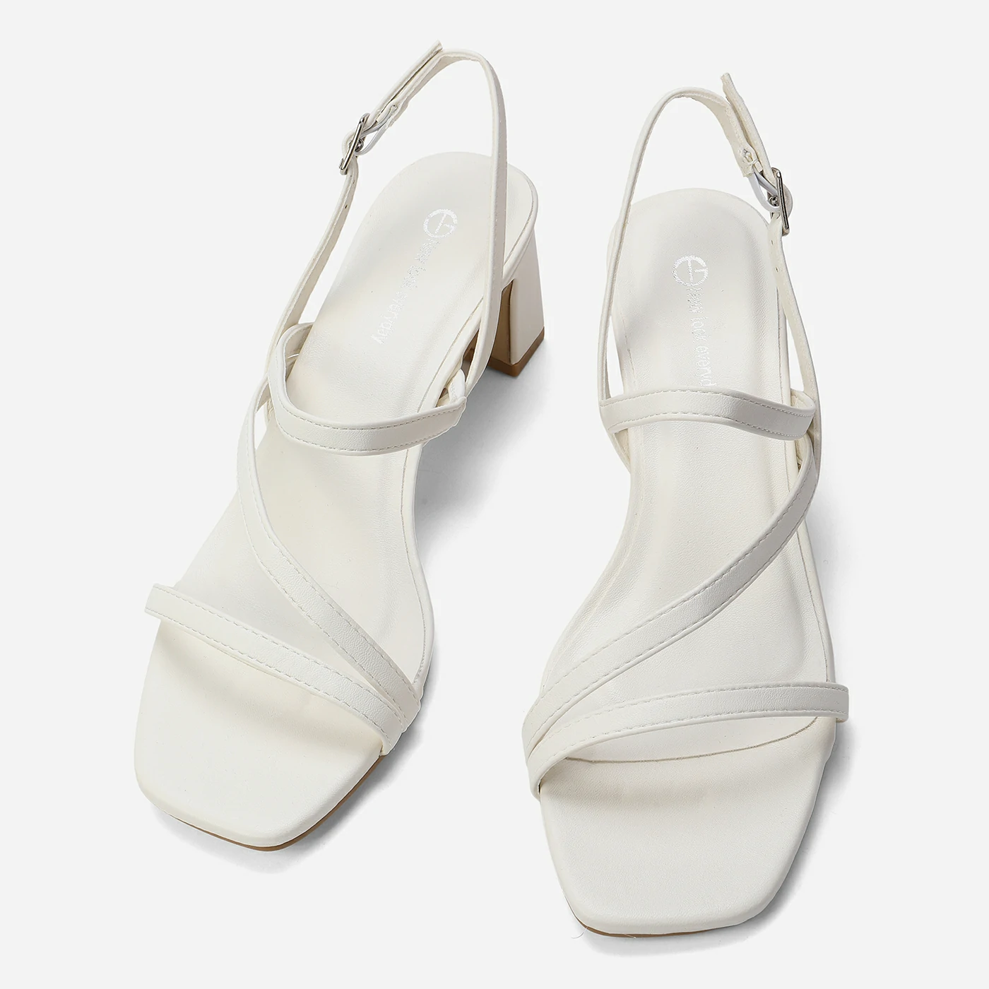 סנדל עקב לבן 41