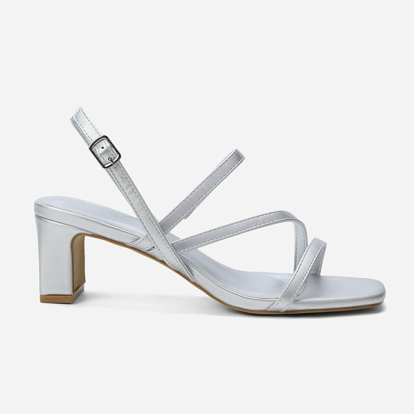 סנדל עקב כסף 37