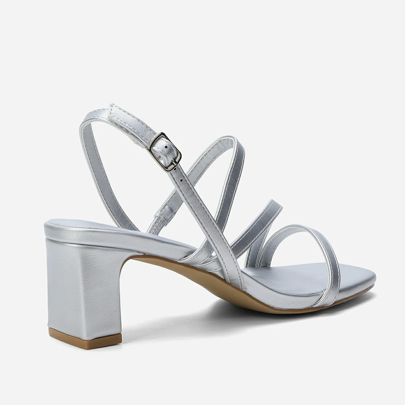 סנדל עקב כסף 37