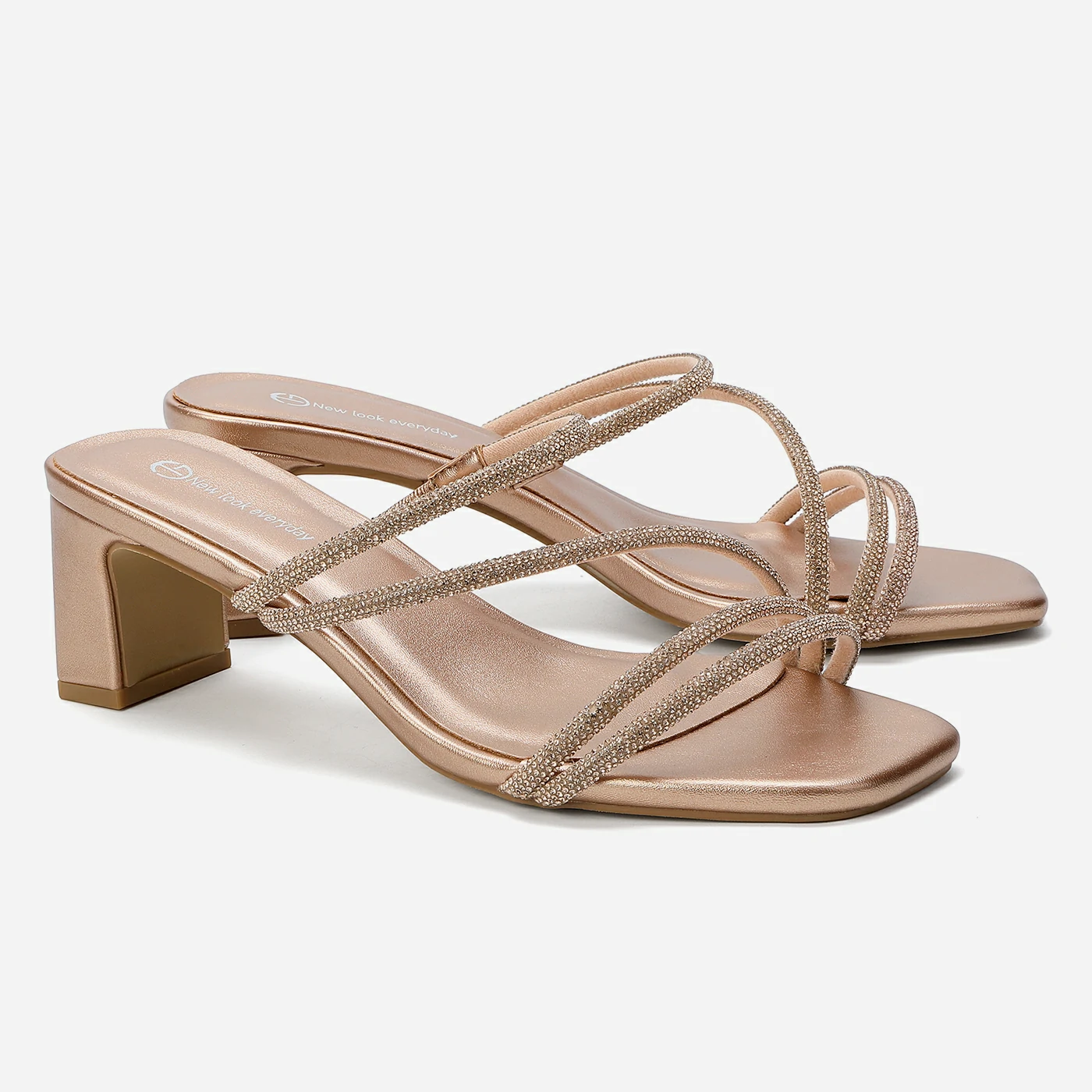 סנדל עקב רוזגולד 38