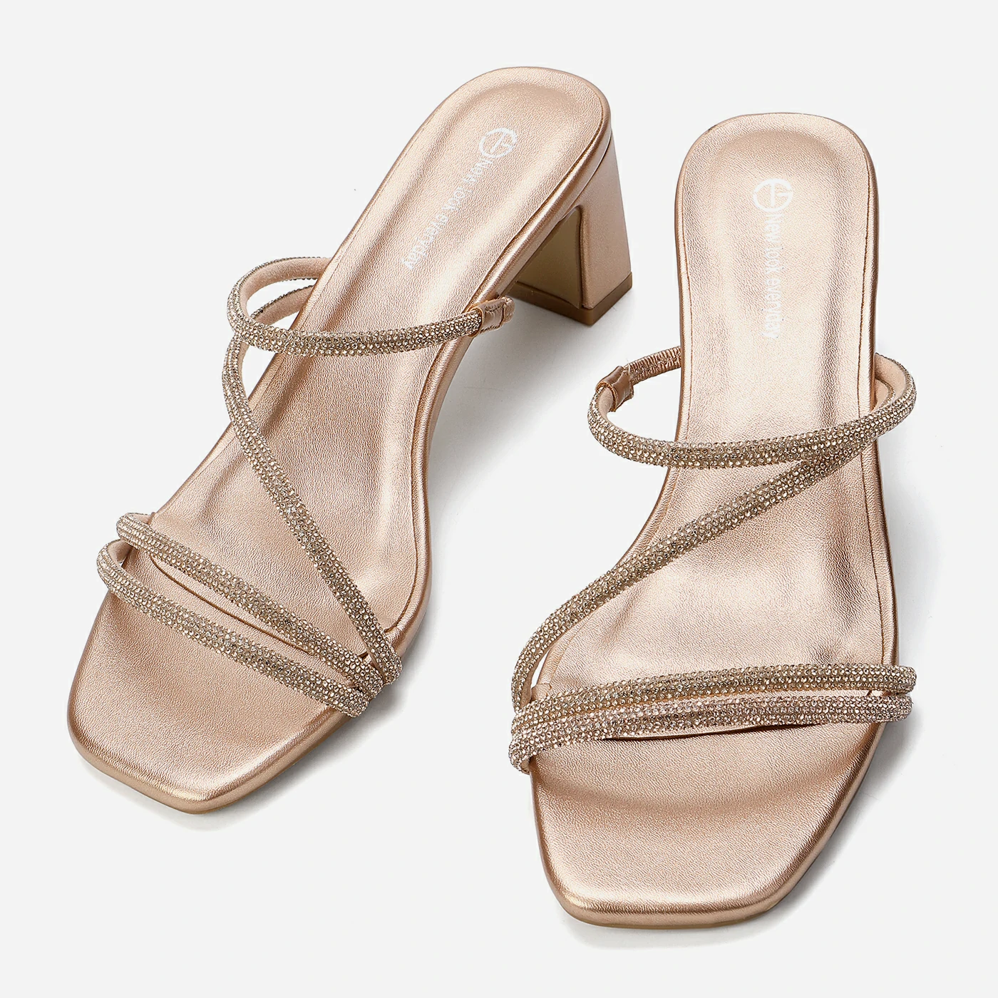 סנדל עקב רוזגולד 38