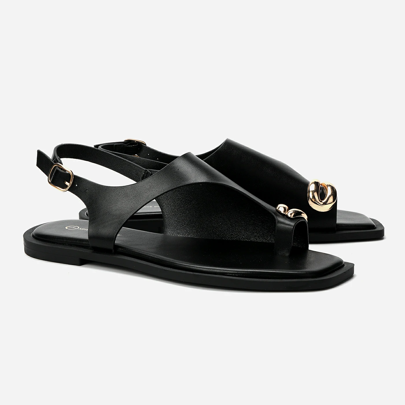 סנדל שטוח שחור 40