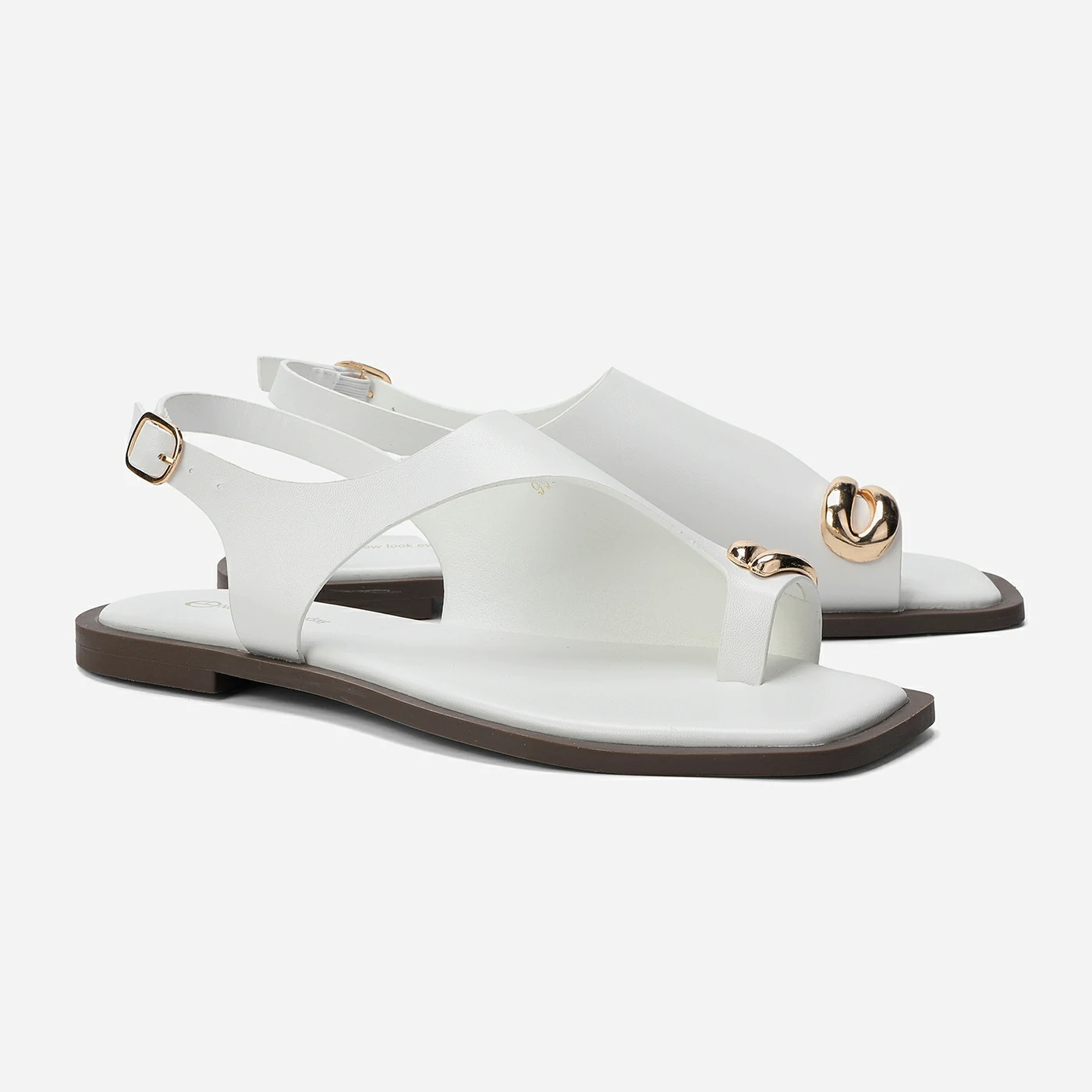 סנדל שטוח לבן 40