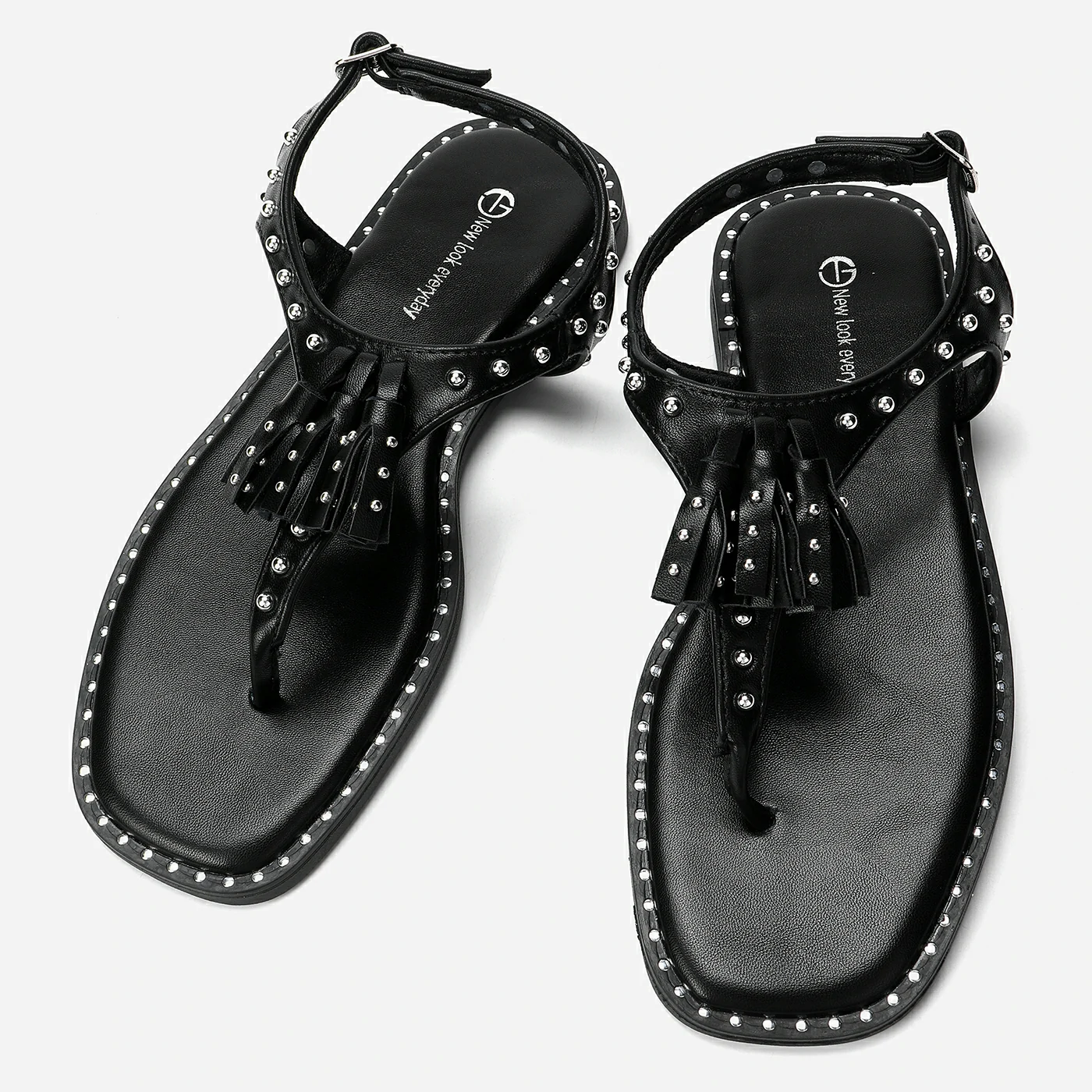 סנדל שטוח שחור 40