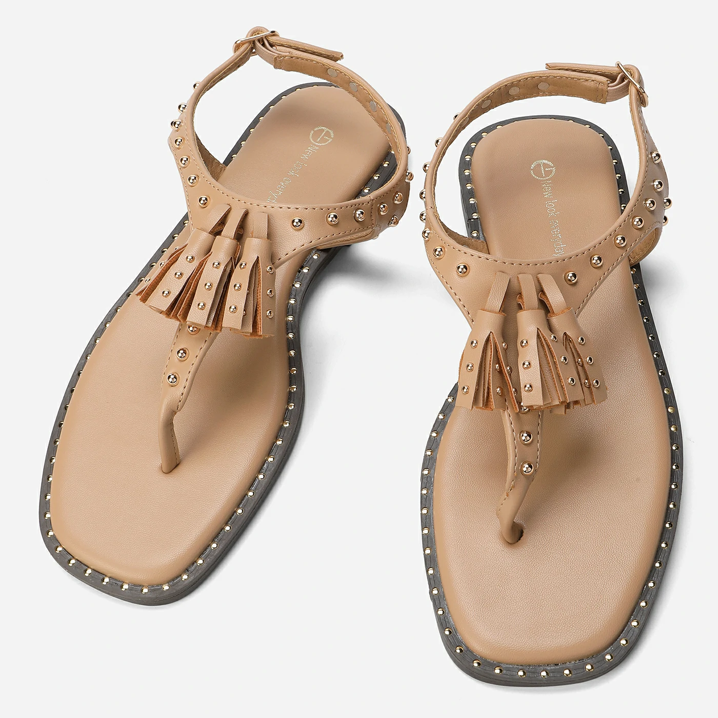 סנדל שטוח בז 40