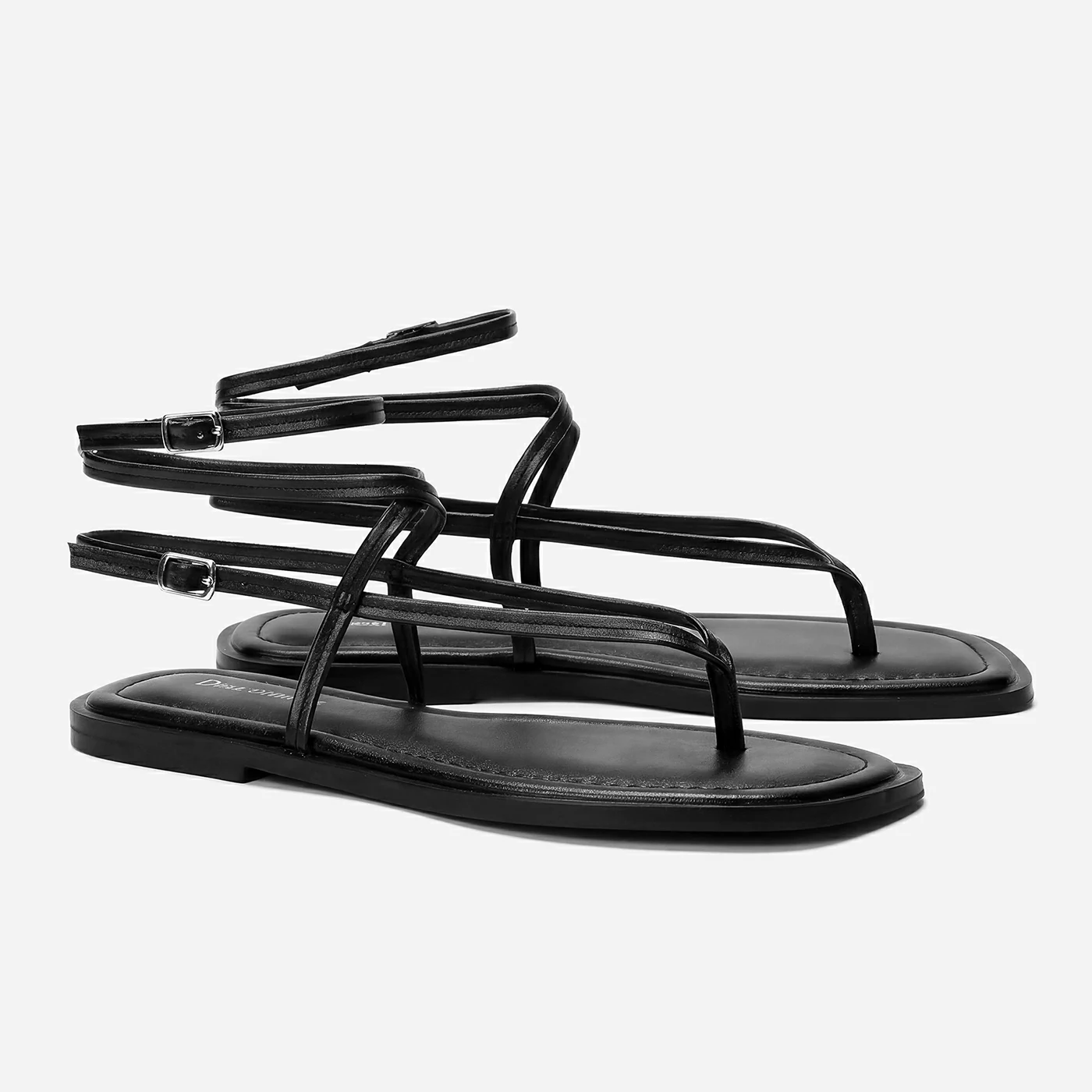 סנדל שטוח שחור 37