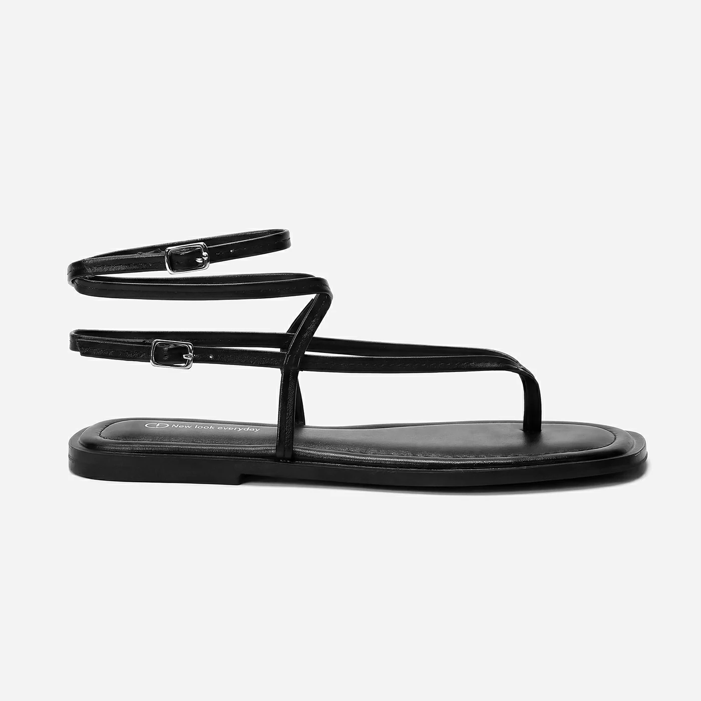 סנדל שטוח שחור 37