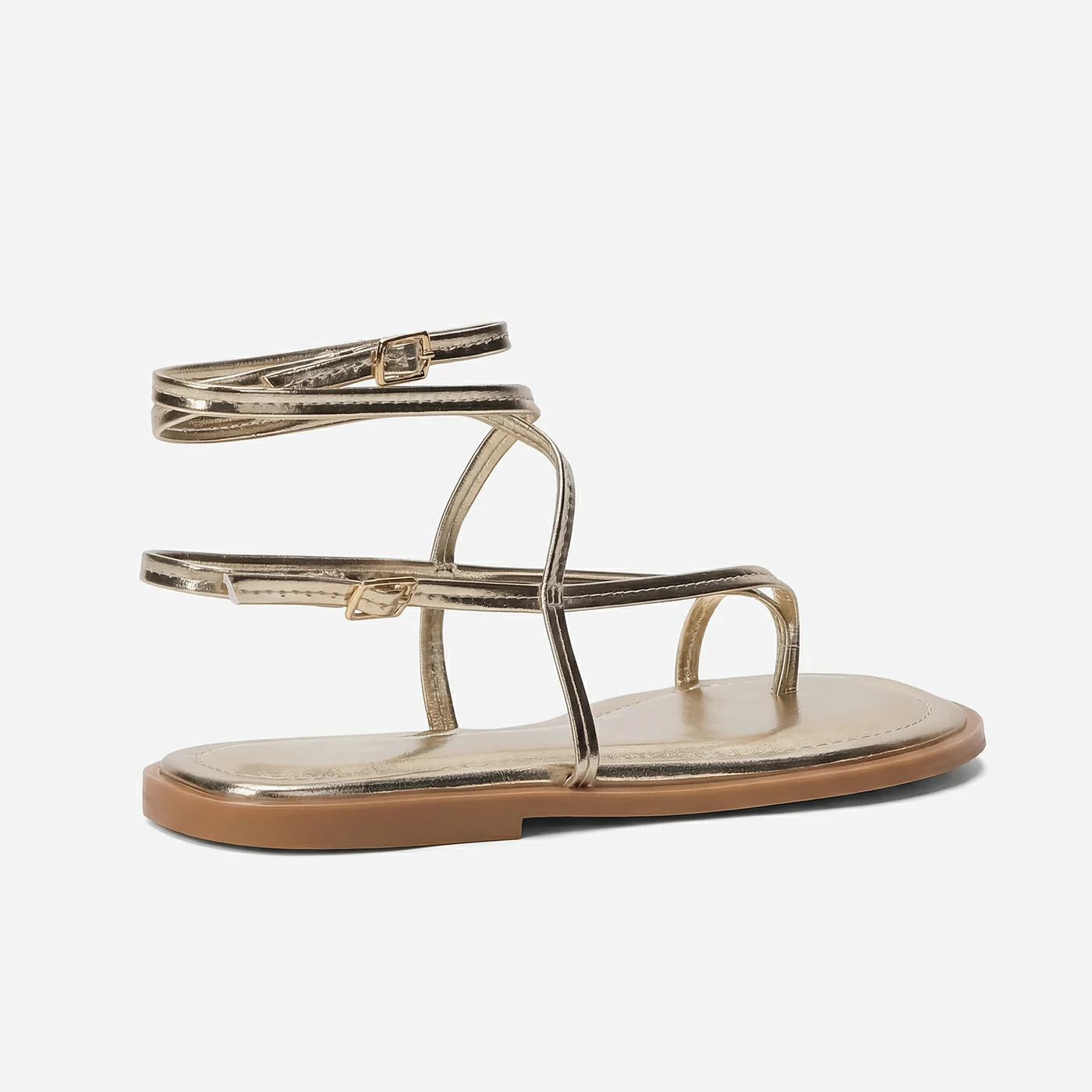 סנדל שטוח זהב 40