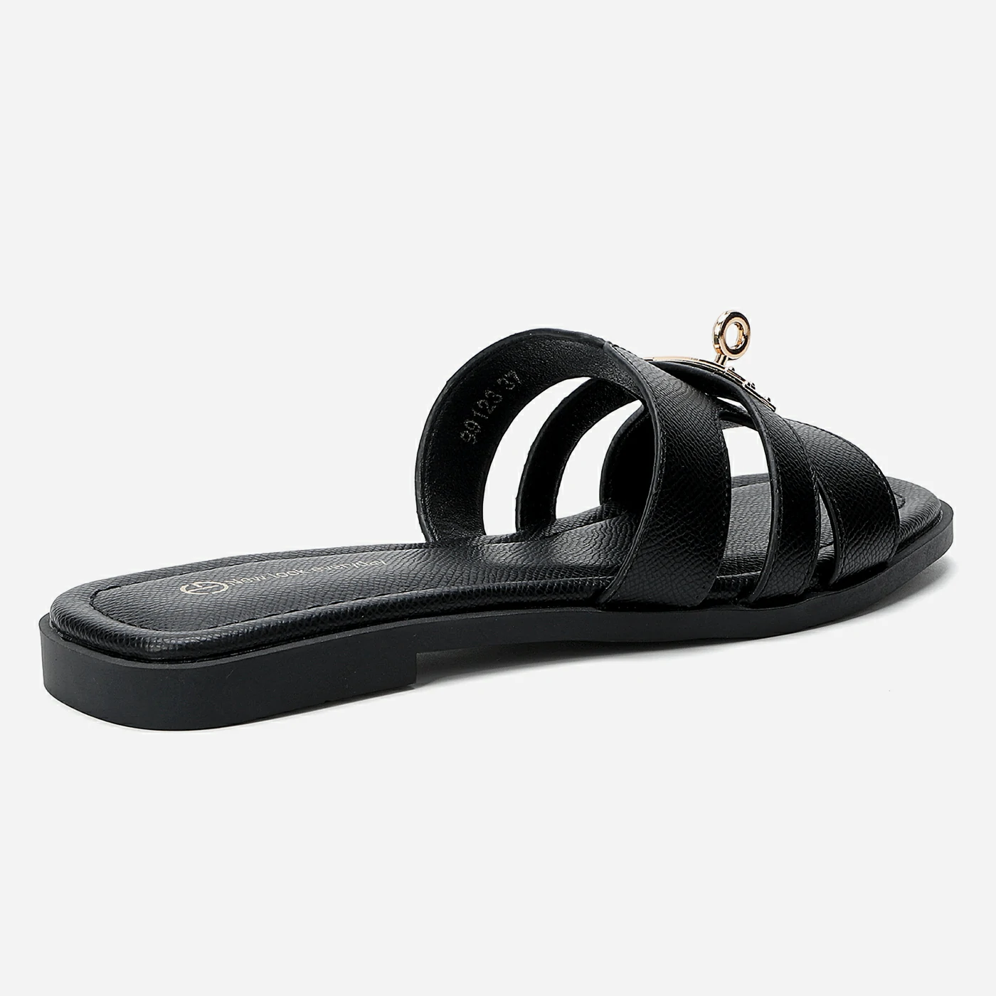 כפכף שטוח שחור 38