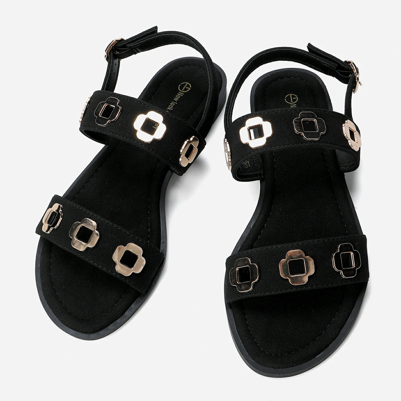 סנדל שטוח שחור 41