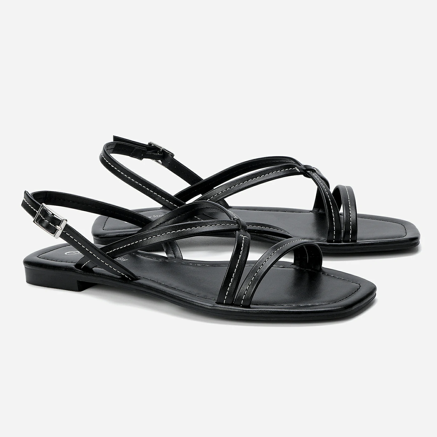 סנדל שטוח שחור 40