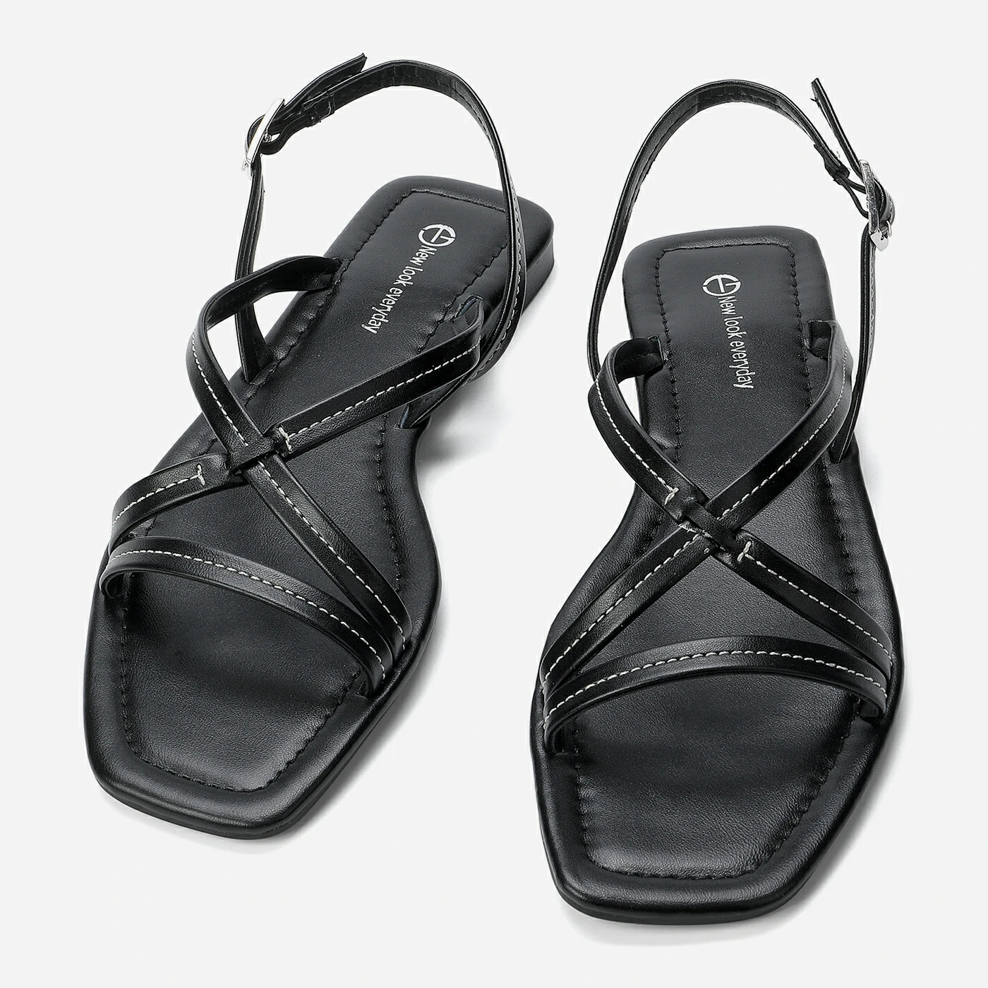 סנדל שטוח שחור 40