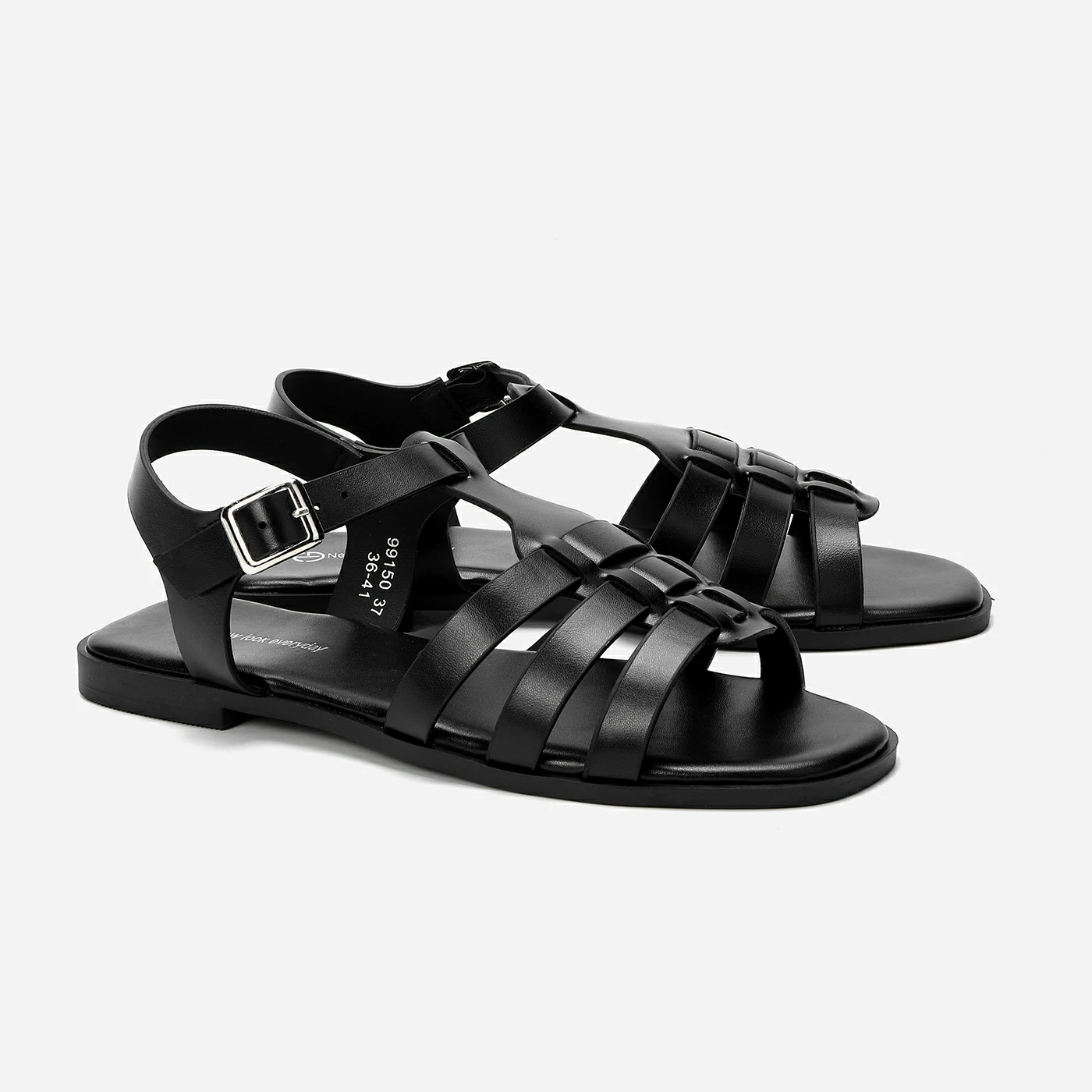 סנדל שטוח שחור 41