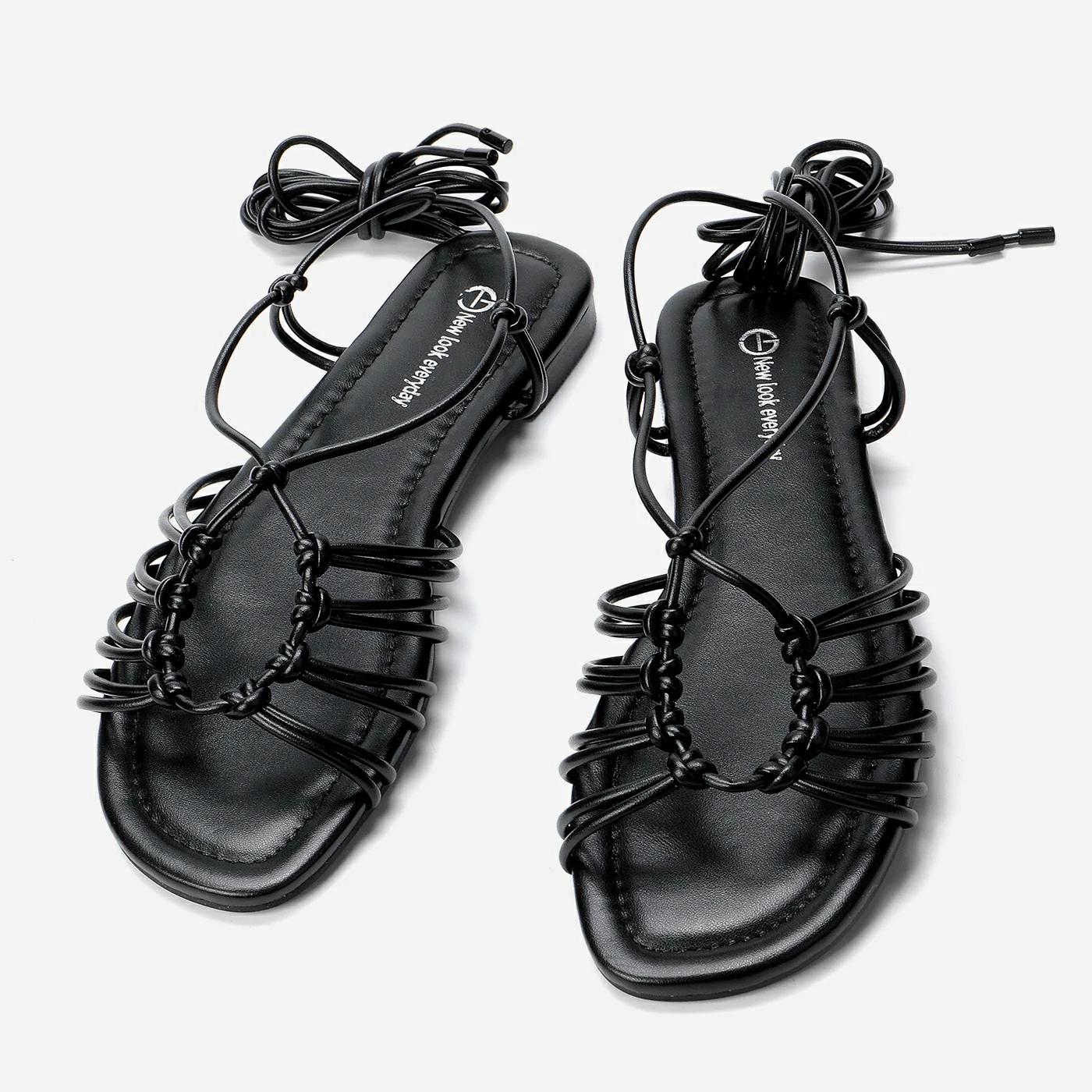 סנדל שטוח שחור 37