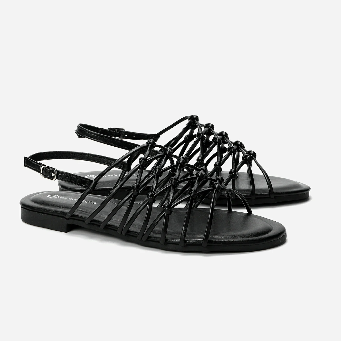 סנדל שטוח שחור 38