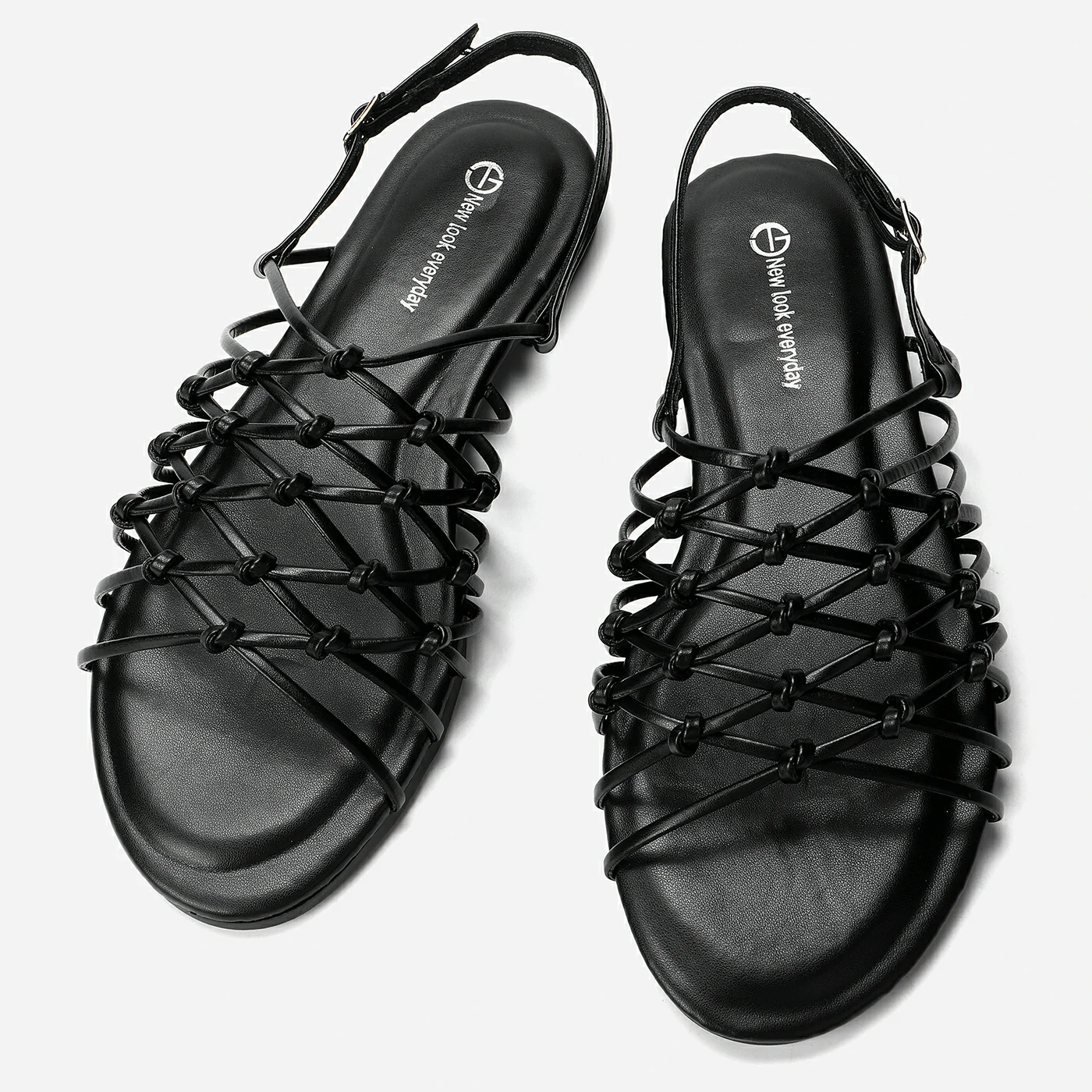 סנדל שטוח שחור 38