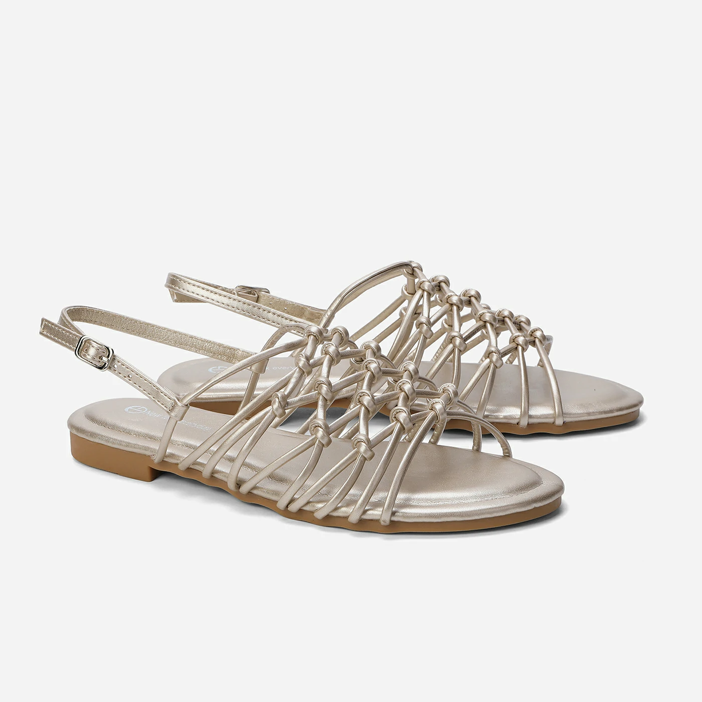 סנדל שטוח זהב 37