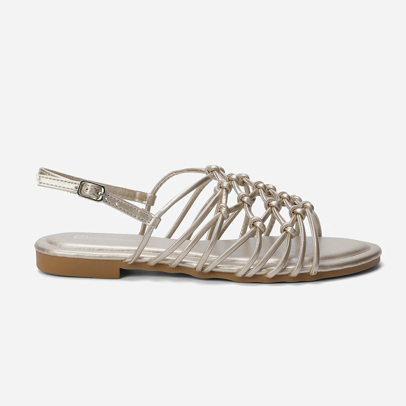 סנדל שטוח זהב 37