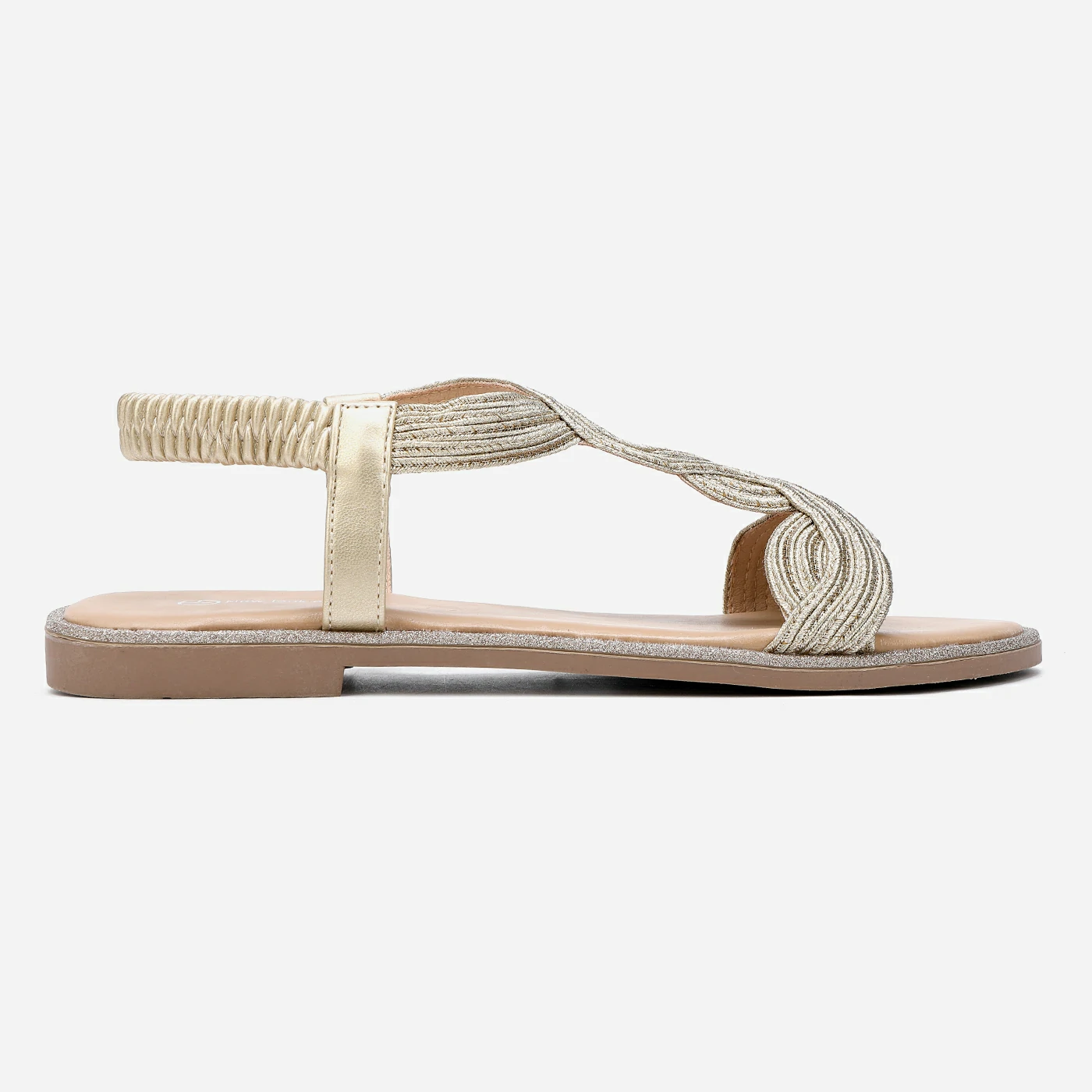 סנדל שטוח זהב 41