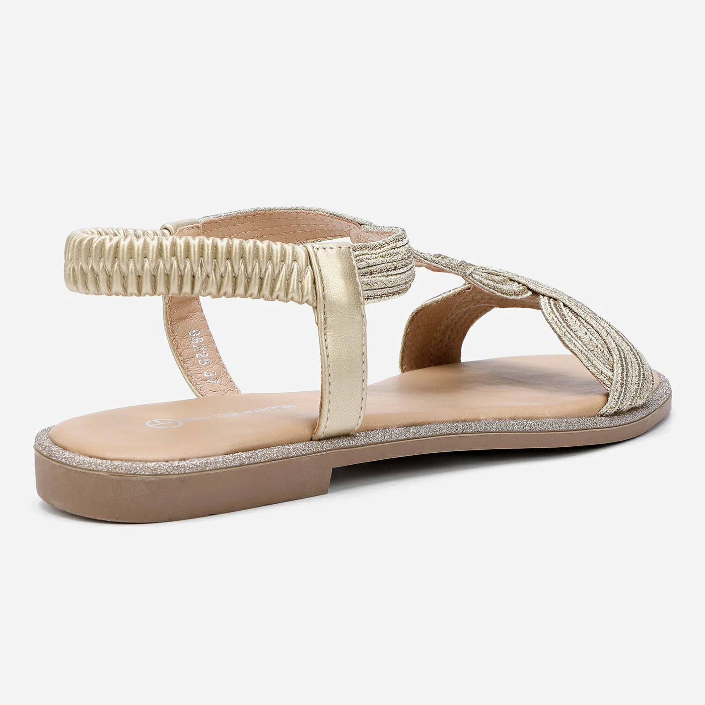 סנדל שטוח זהב 41