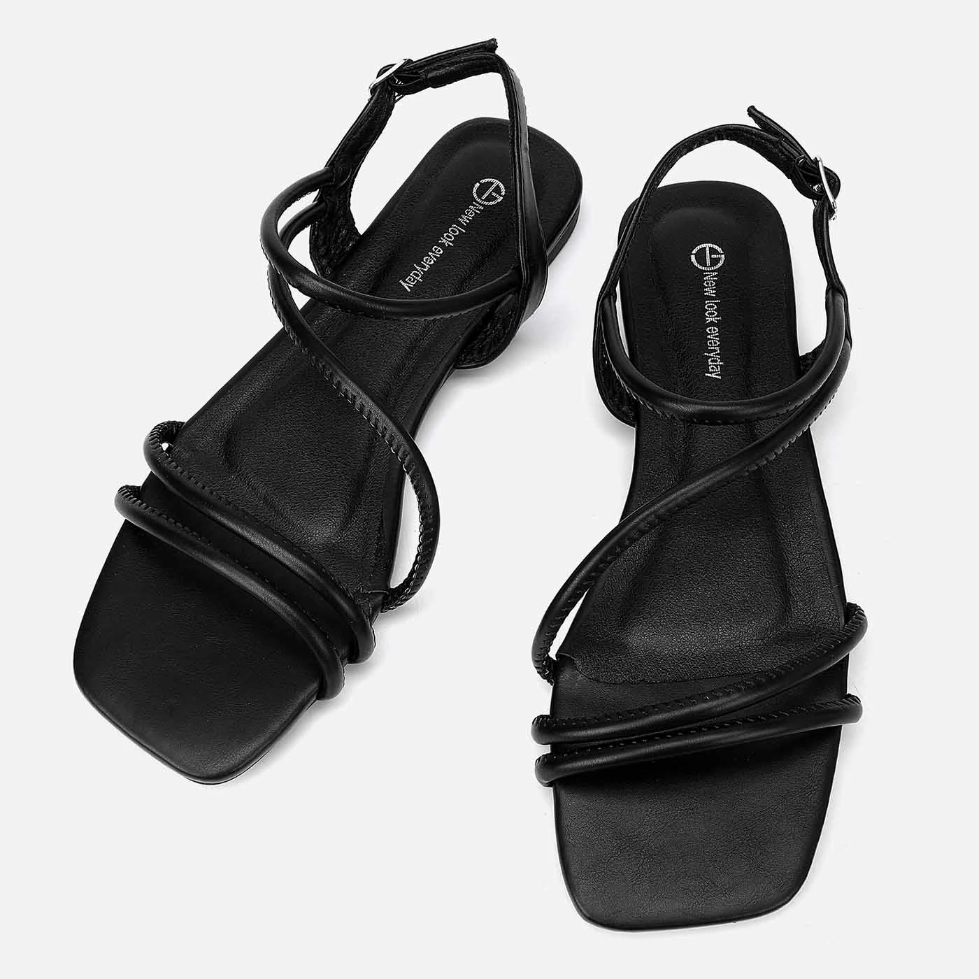 סנדל שטוח שחור 36