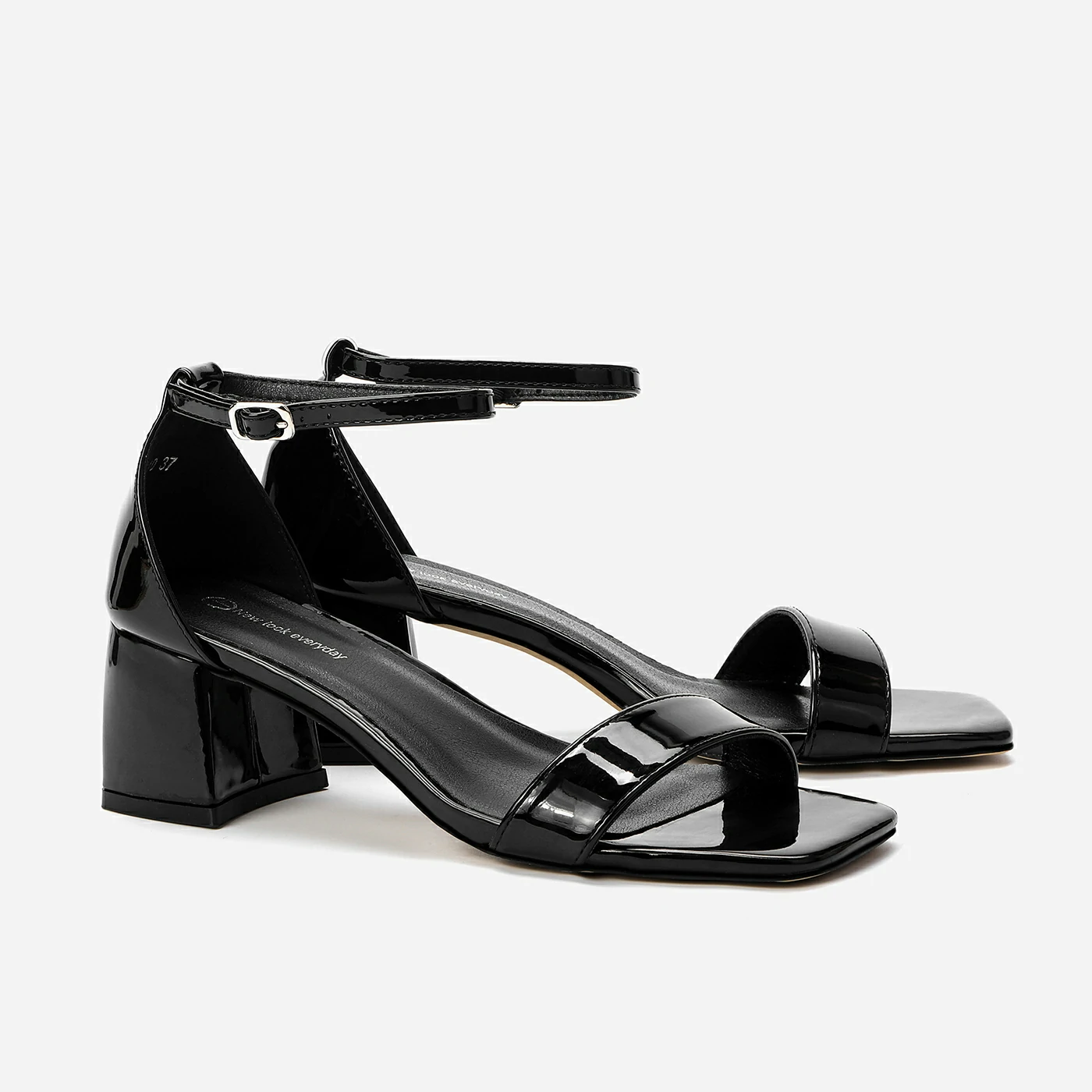 סנדל עקב שחור 36