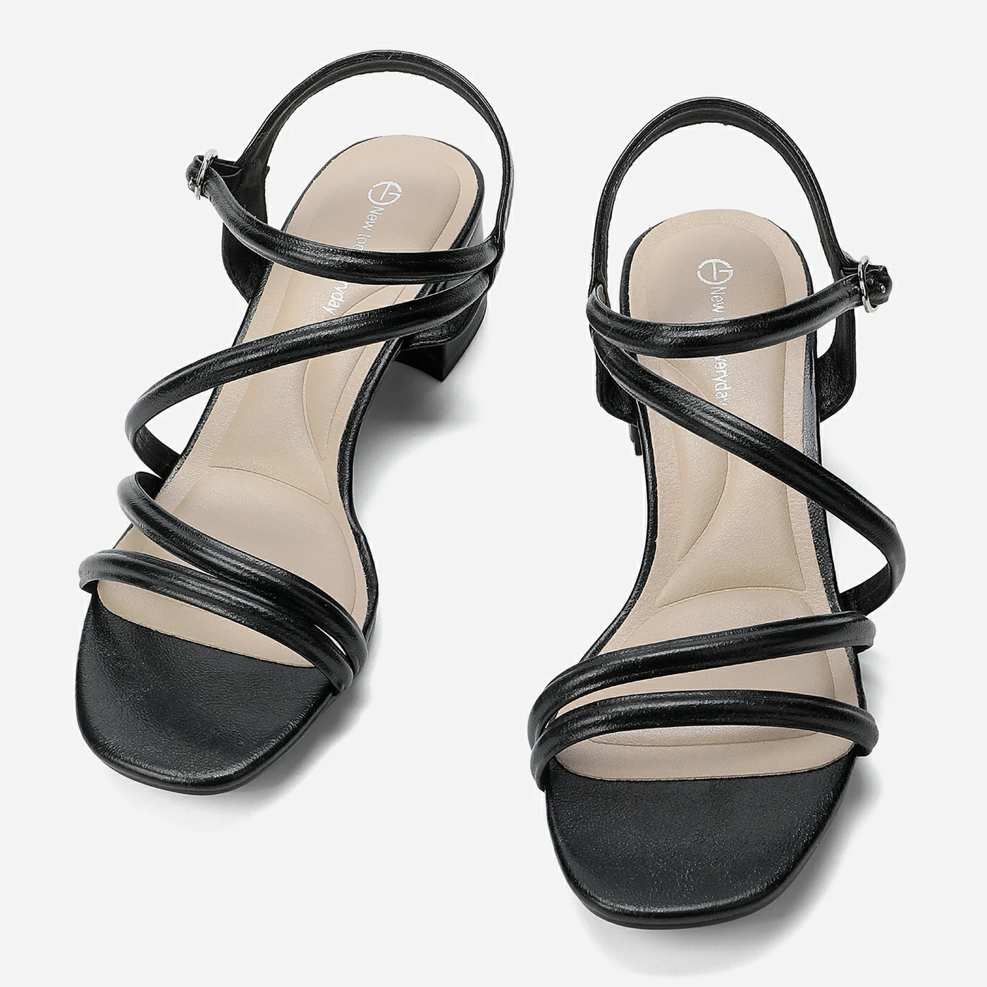 סנדל עקב שחור 40