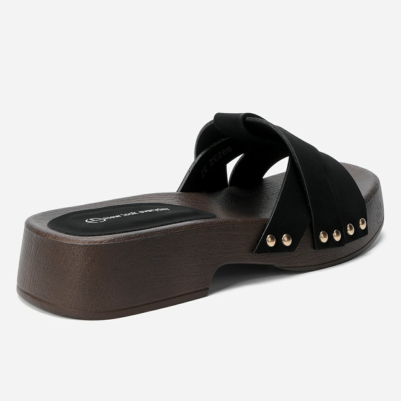 כפכף פלטפורמה שחור 37