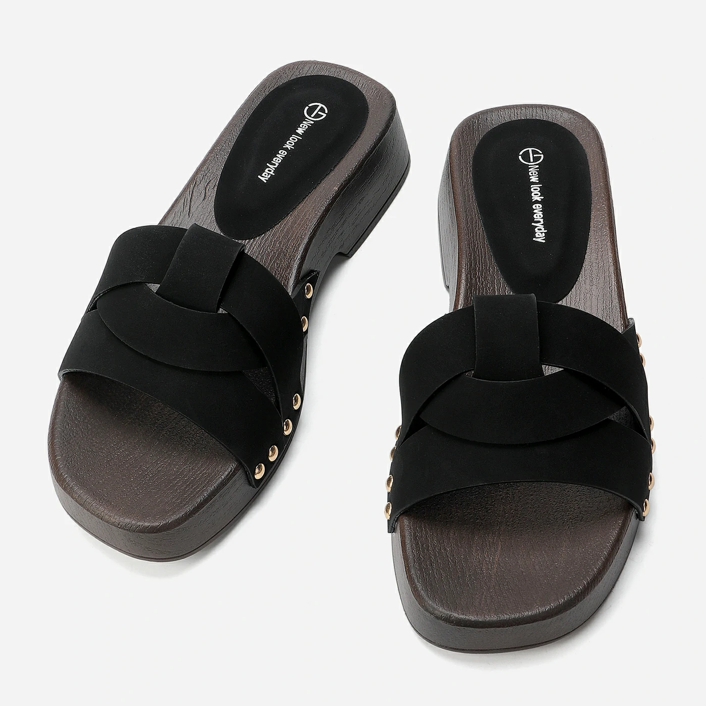 כפכף פלטפורמה שחור 37