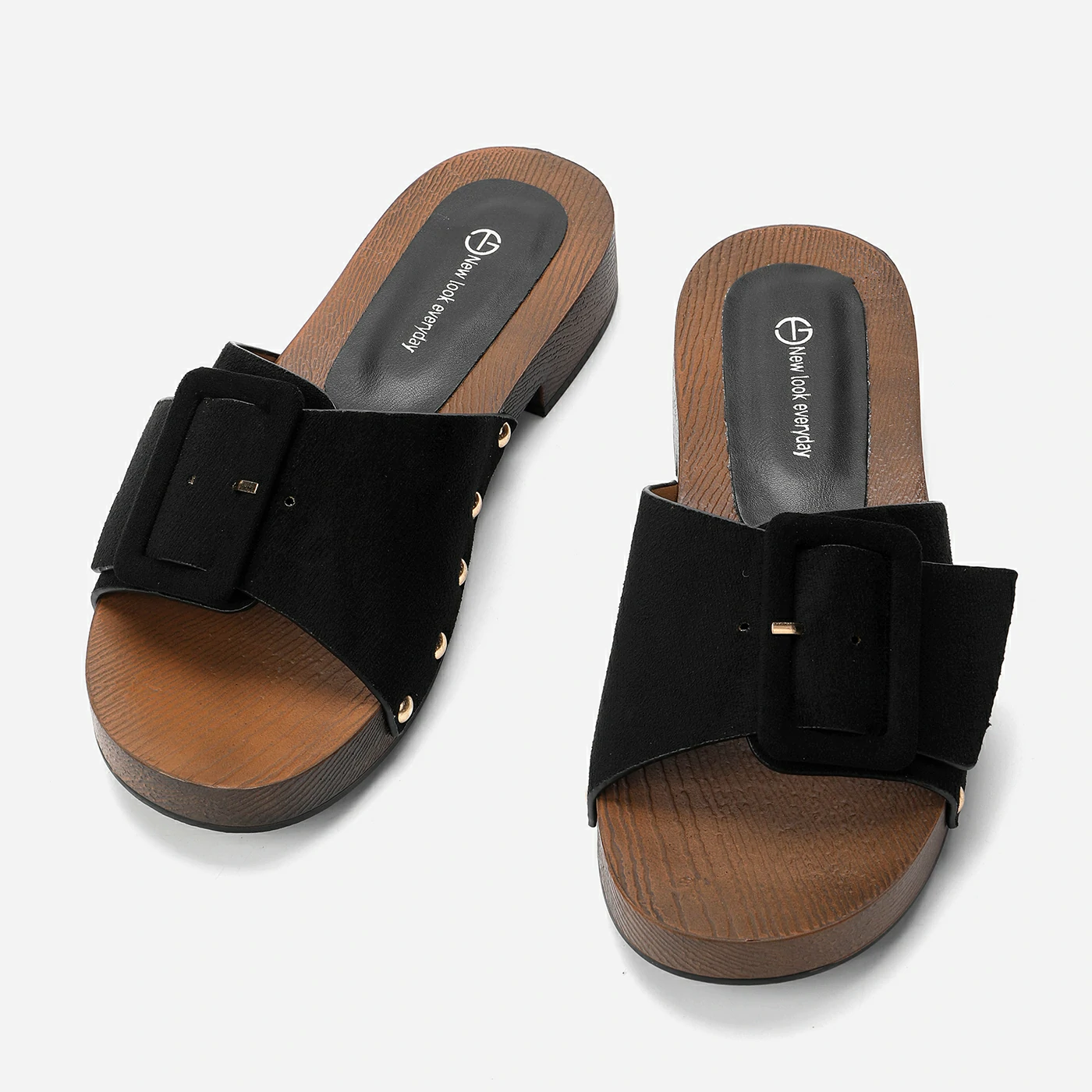 כפכף פלטפורמה שחור 40