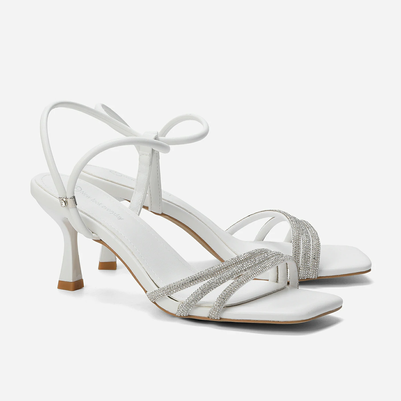 סנדל עקב לבן 37