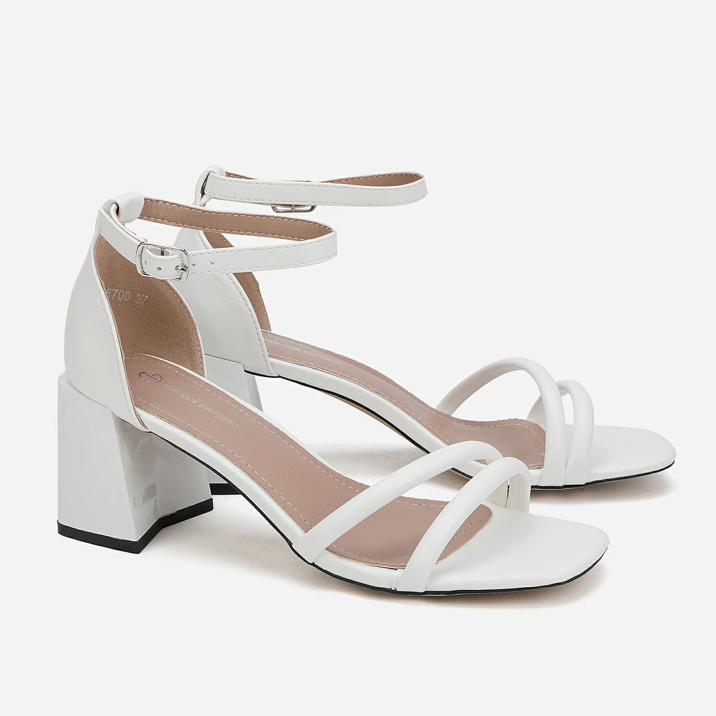 סנדל עקב לבן 38