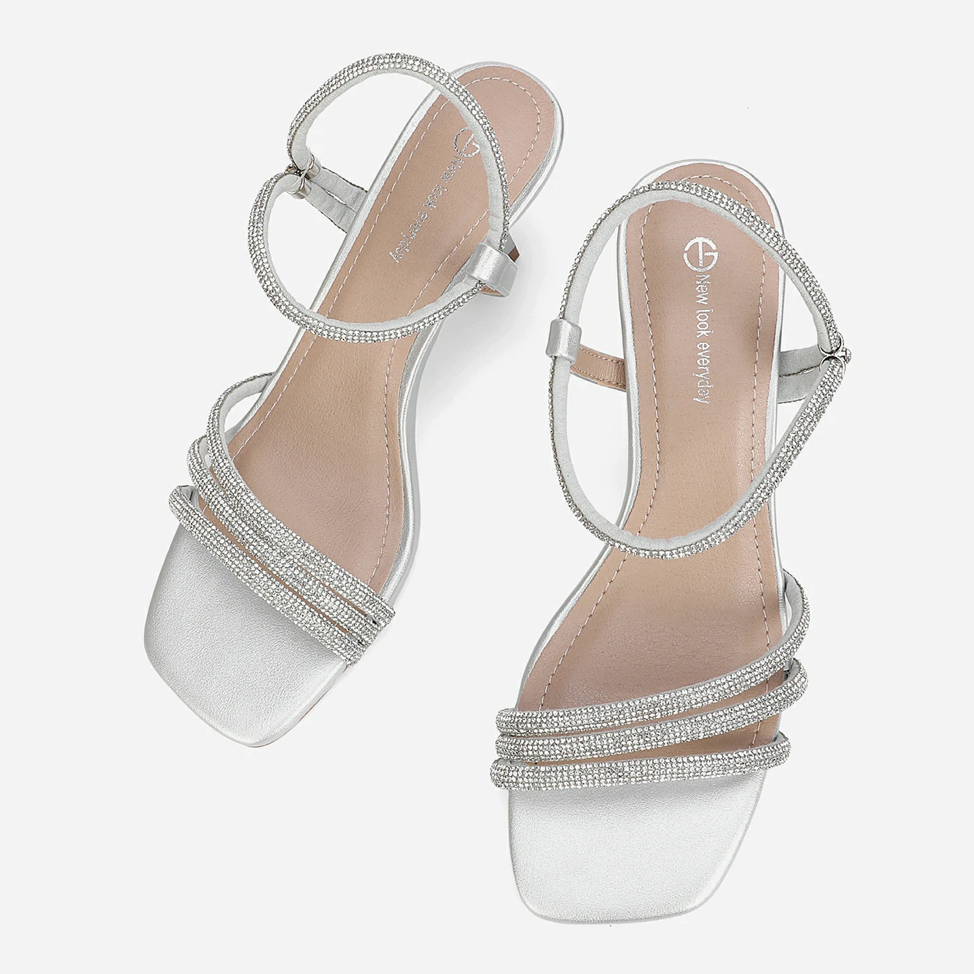 סנדל עקב כסף 36