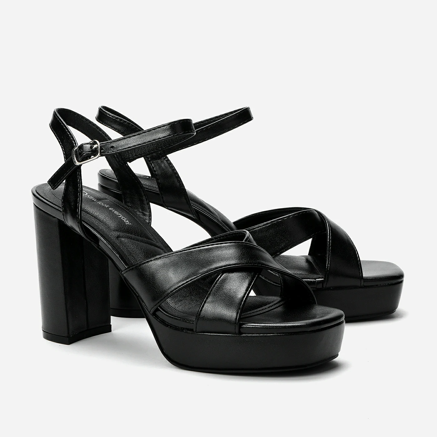 סנדל עקב שחור 36