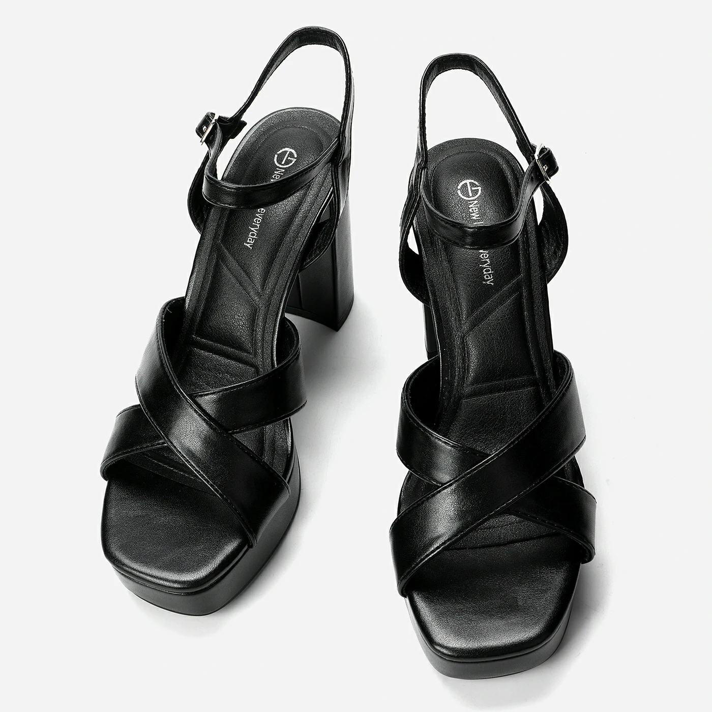 סנדל עקב שחור 36