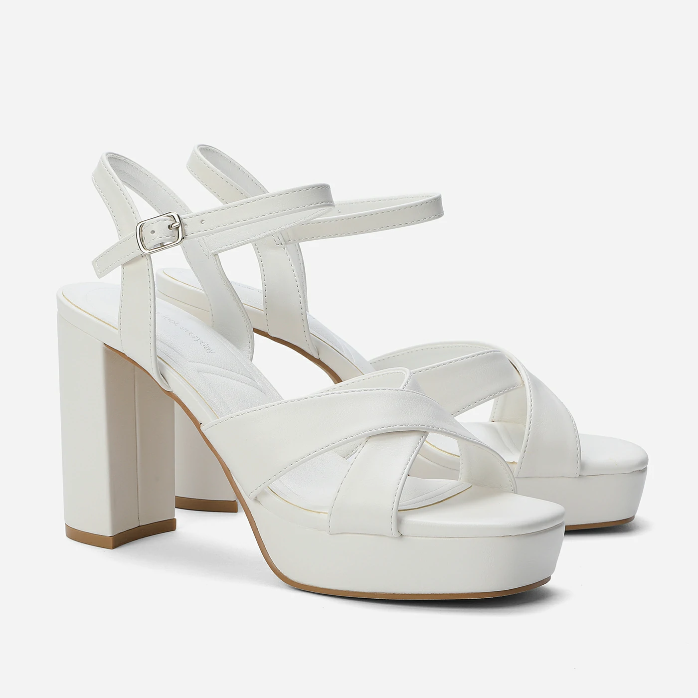 סנדל עקב לבן 38