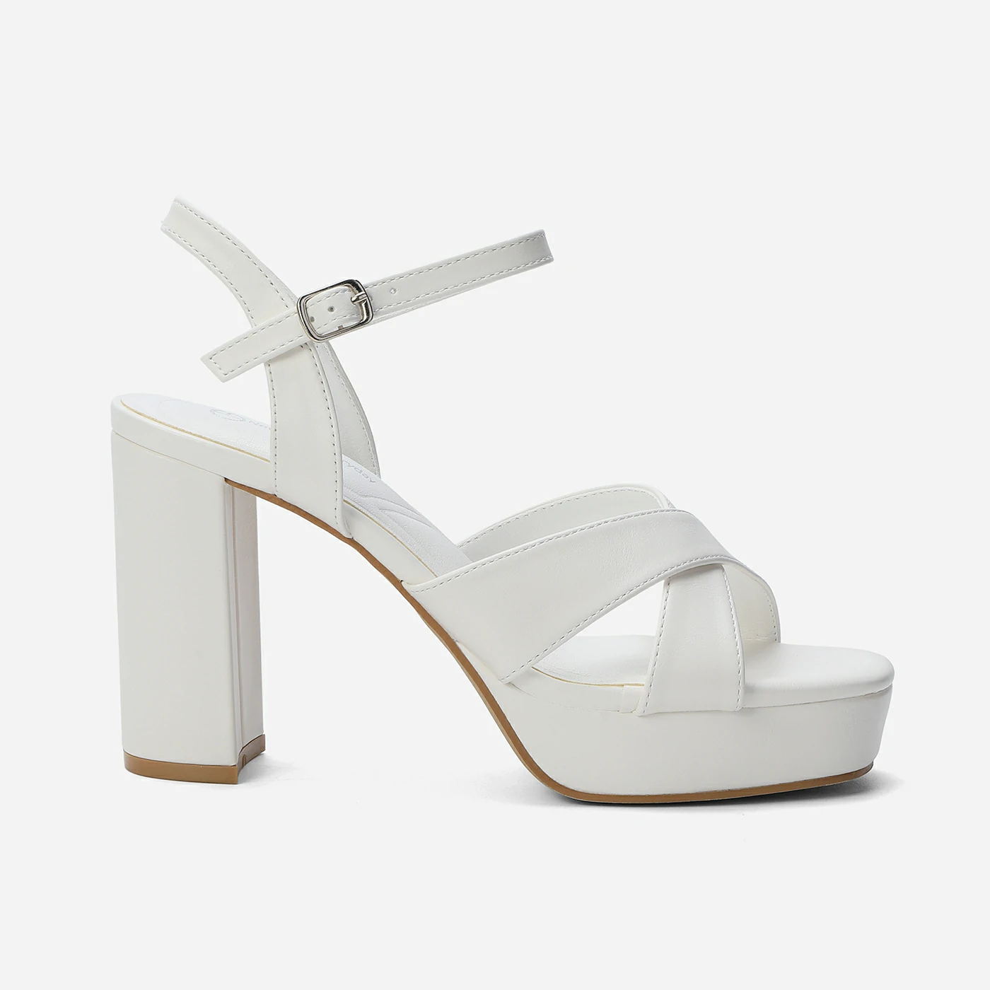 סנדל עקב לבן 38