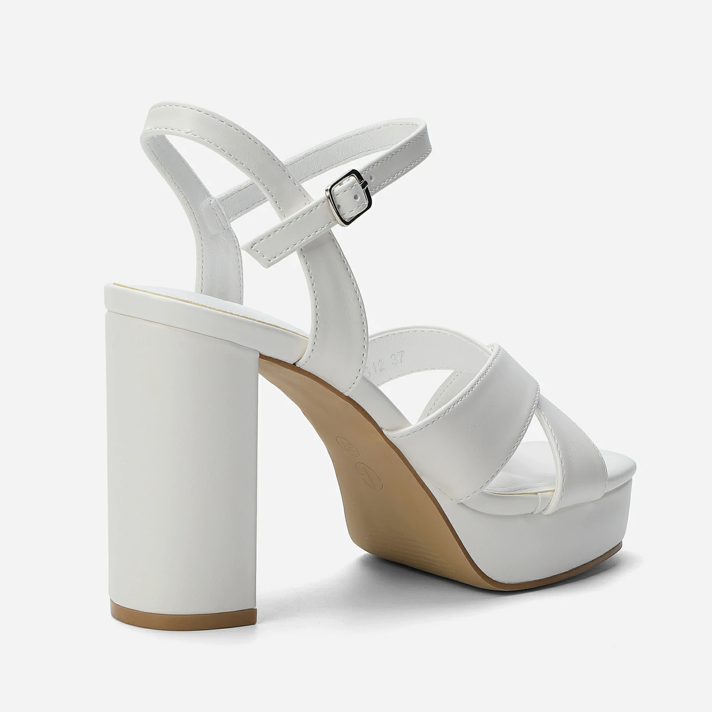 סנדל עקב לבן 38