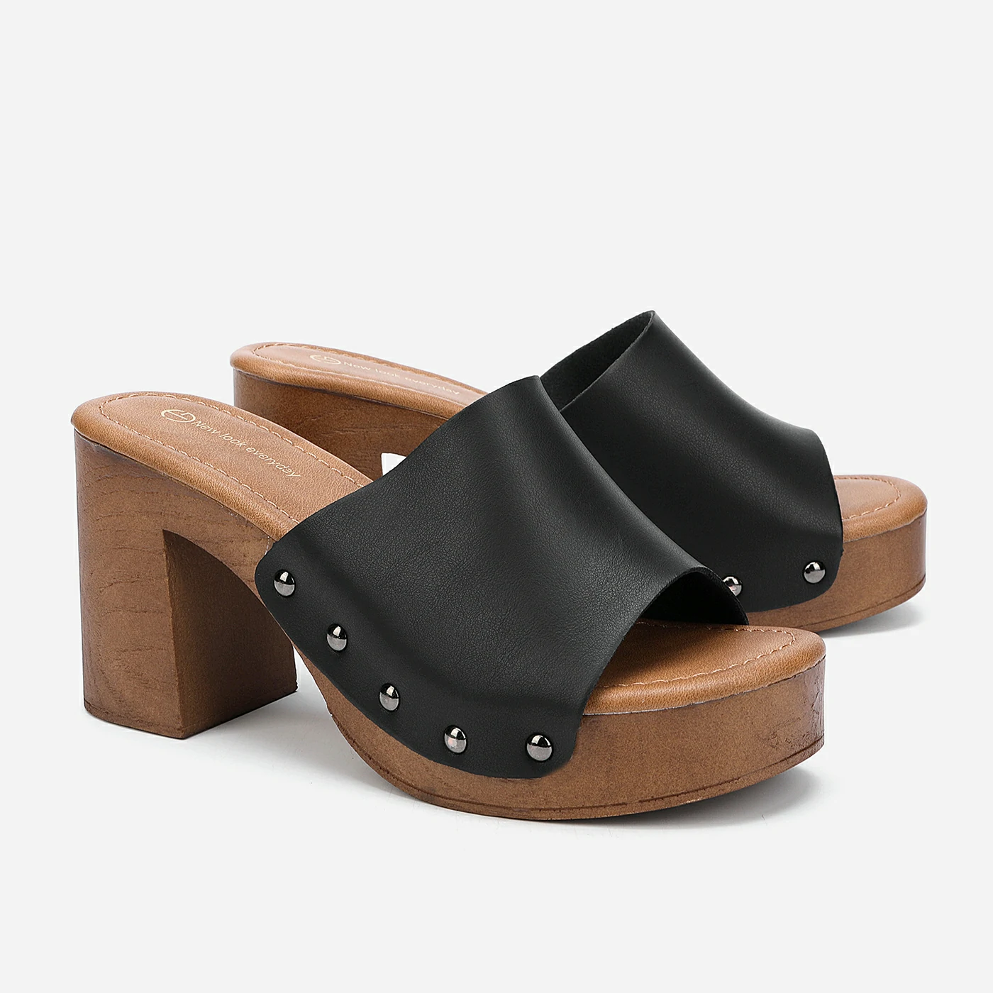 כפכף עקב שחור 36