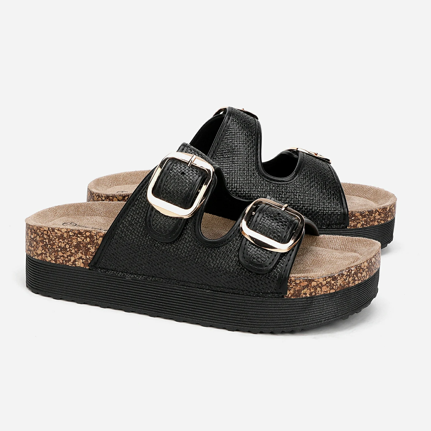 כפכף פלטפורמה שחור 41