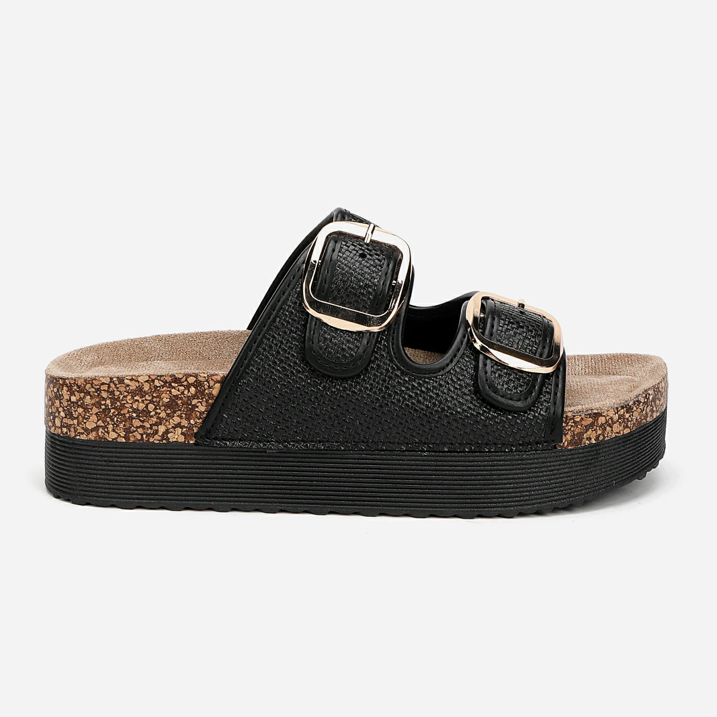 כפכף פלטפורמה שחור 41