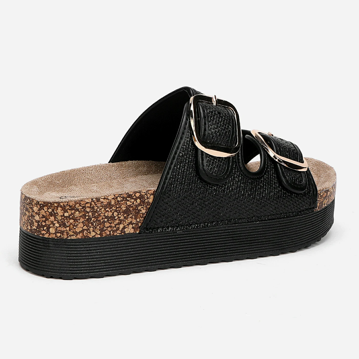 כפכף פלטפורמה שחור 41