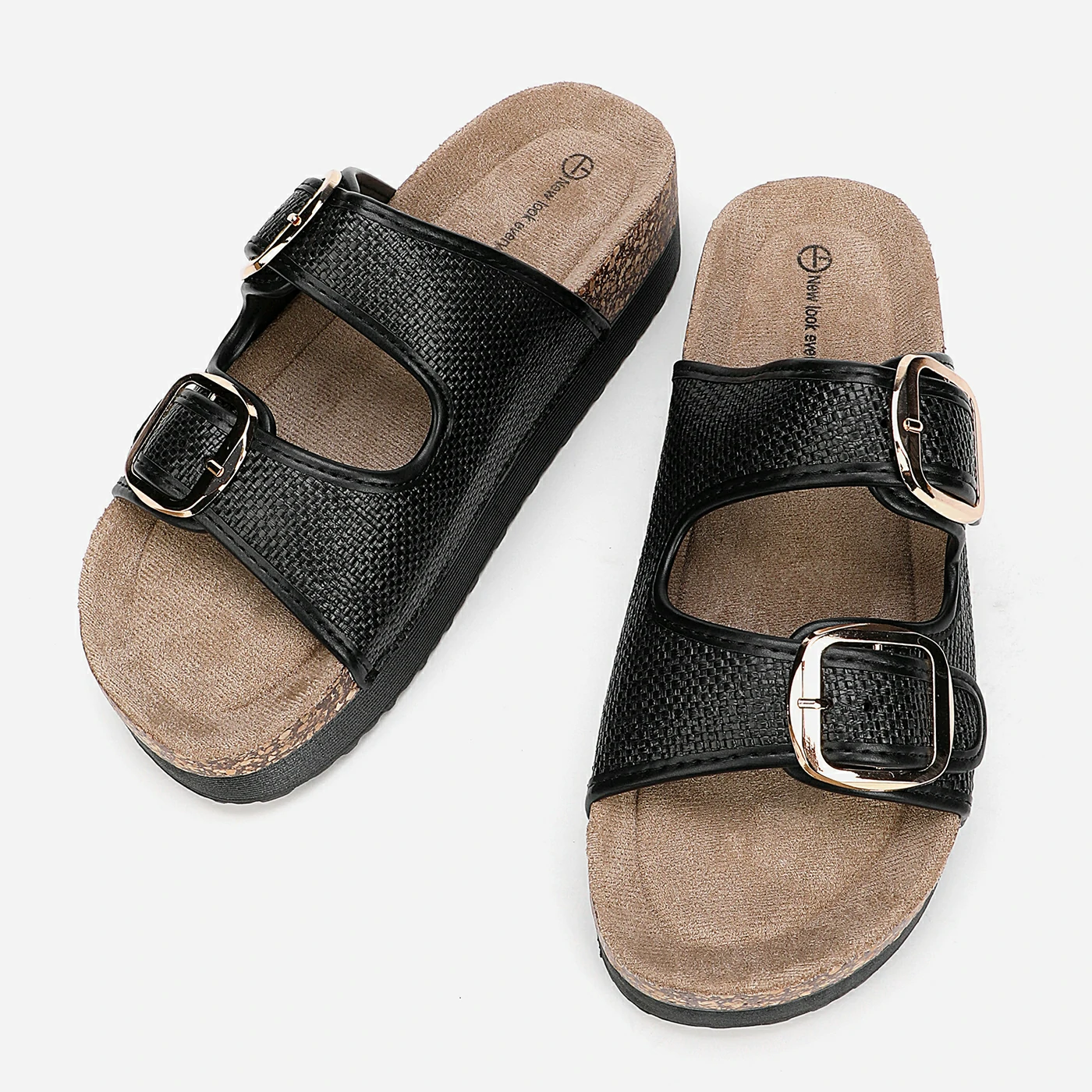 כפכף פלטפורמה שחור 41